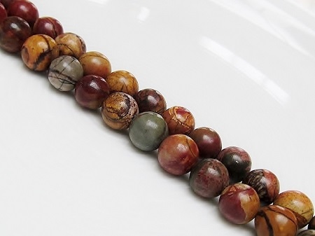 jaspe ruisseau rouge, perles de pierres gemmes